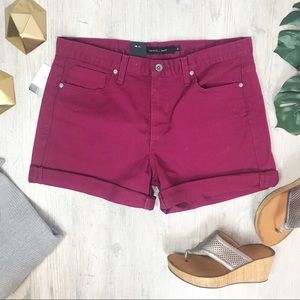 Calvin Klein Jeans Purple Currant Plum Cuff Shorts